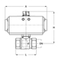 Robinet à boisseau sphérique Type: 1607ES Laiton à commande pneumatique Simple effect, fermeture par ressort Taraudé (BSPP) PN25/40